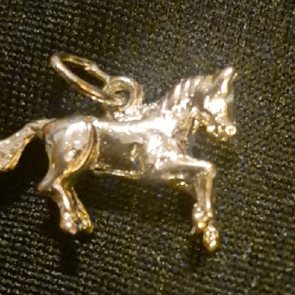 Source Unknown Silver Horse Charm Bracelet